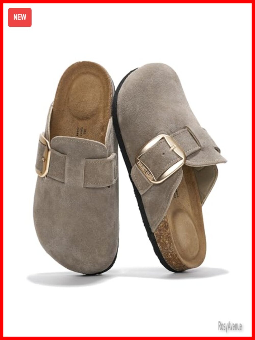 Genuine Leather Clogs for Women Memory Foam Non-Slip Slip-On Comfort